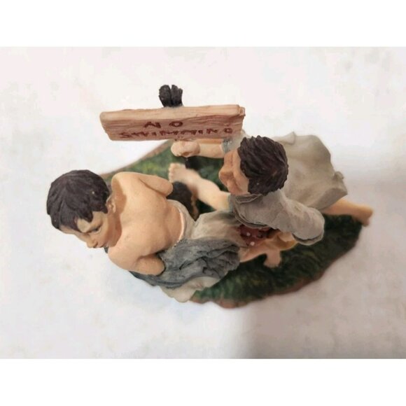 Vtg Dave Grossman Norman Rockwell No Swimming Figurine 1998 - Picture 2 of 9